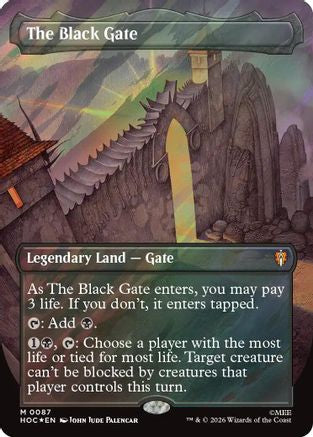The Black Gate (Borderless) (Surge Foil) (87) [The Hobbit: Eternal-Legal] foil-1