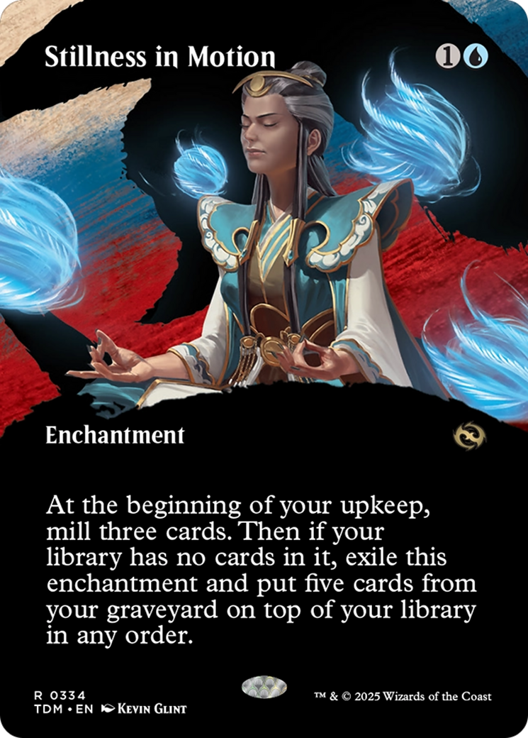 Stillness in Motion (Borderless) (334) [Tarkir: Dragonstorm] foil - Deck Out Gaming