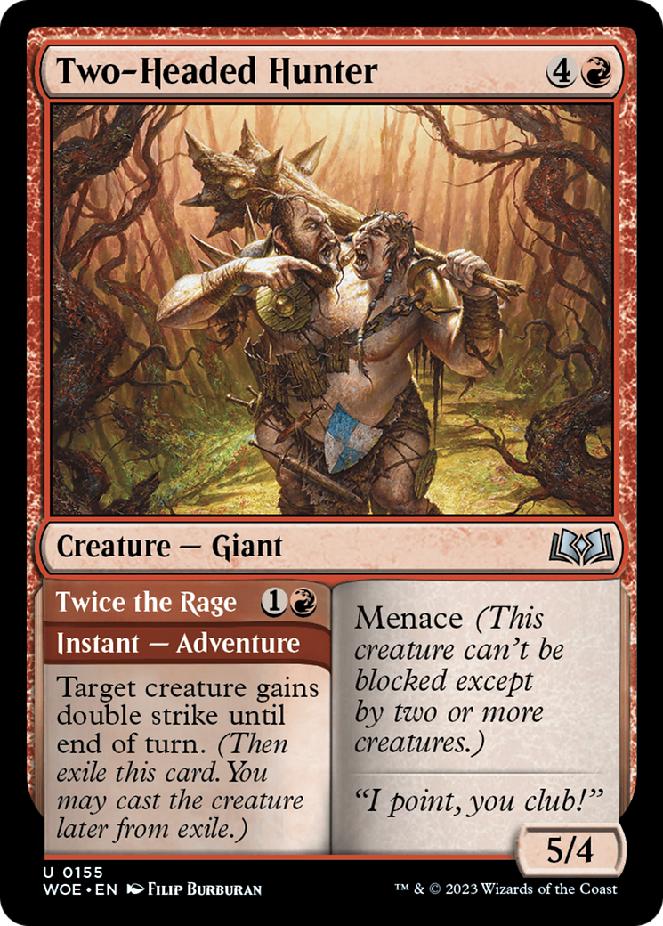 Two-Headed Hunter (155) [Wilds of Eldraine] foil - Deck Out Gaming
