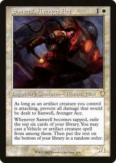 Sanwell, Avenger Ace (Retro Frame) (5) [Commander: The Brothers' War] - Deck Out Gaming