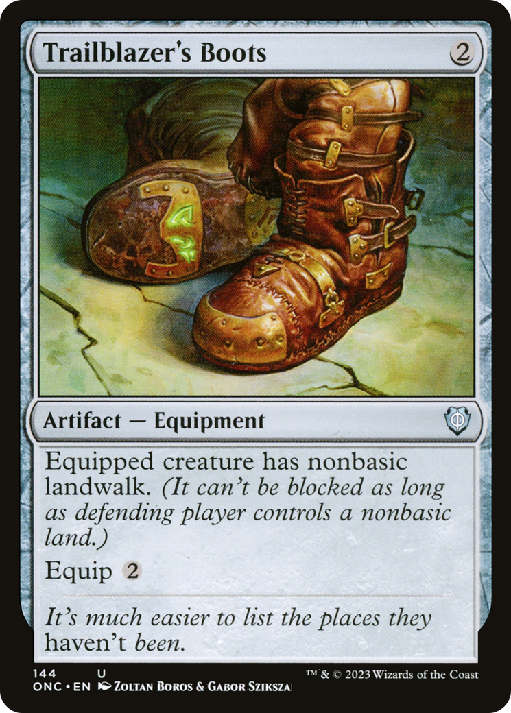 Trailblazer's Boots (144) [Phyrexia: All Will Be One Commander] - Deck Out Gaming