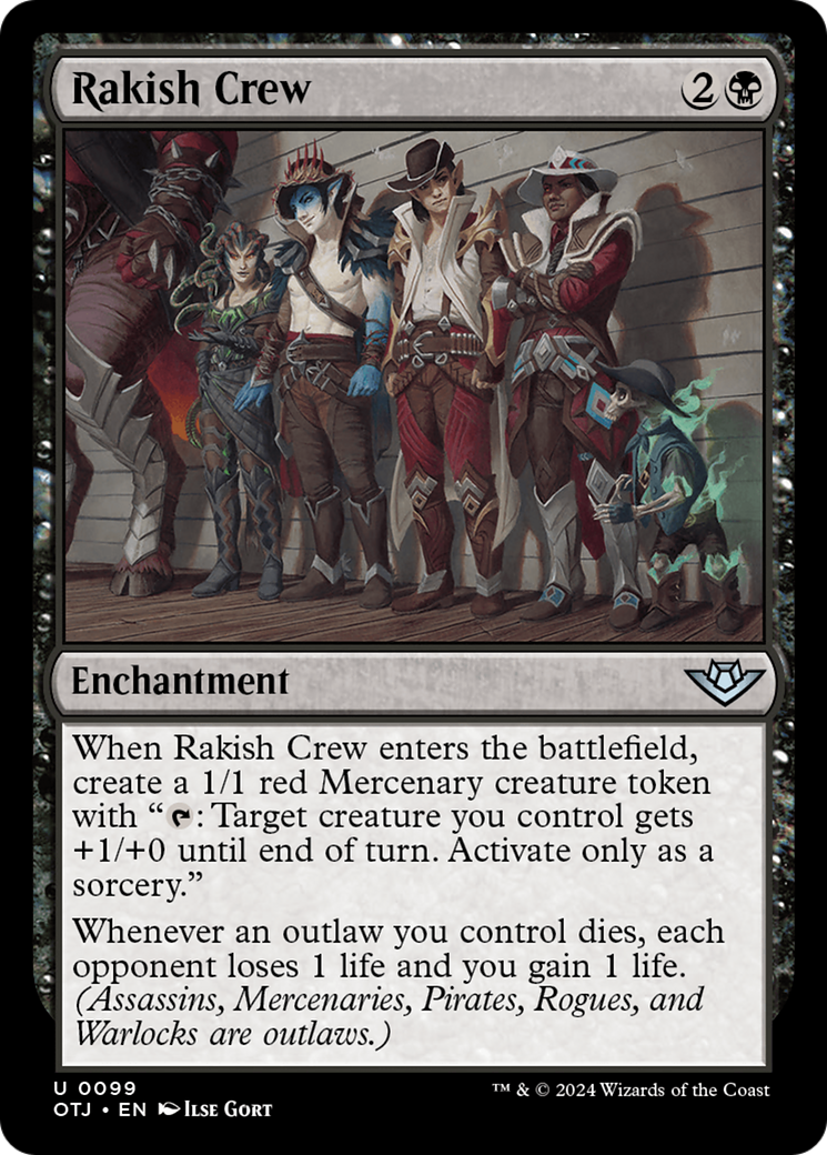 Rakish Crew (99) [Outlaws of Thunder Junction] foil - Deck Out Gaming