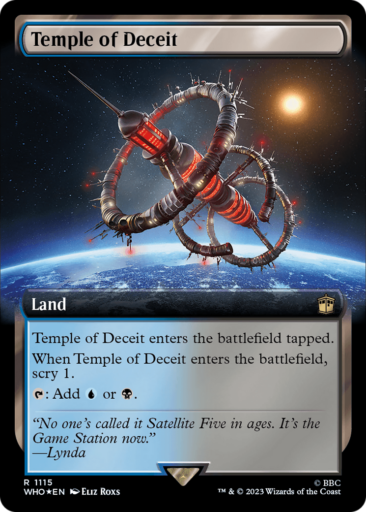 Temple of Deceit (Extended Art) (Surge Foil) (1115) [Doctor Who] foil - Deck Out Gaming