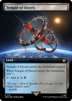 Temple of Deceit (Extended Art) (Surge Foil) (1115) [Doctor Who] foil - Deck Out Gaming