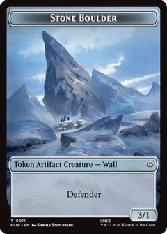 Stone Boulder // Dragon Double-Sided Token (11) [The Hobbit]-1