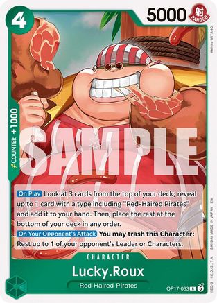 Lucky.Roux (OP17-033) [The World's Strongest Warriors] Foil