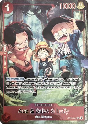 Ace & Sabo & Luffy (English Version 3rd Anniversary Set) (OP13-007) [One Piece Promotion Cards] Foil-1