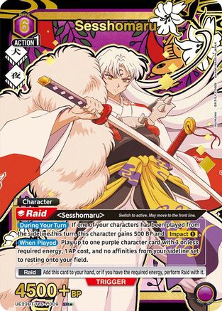 Sesshomaru (009) (SR*) (Box Topper Gold Foil) (UE23BT/IYS-1-009) [UE23BT: Inuyasha] Foil