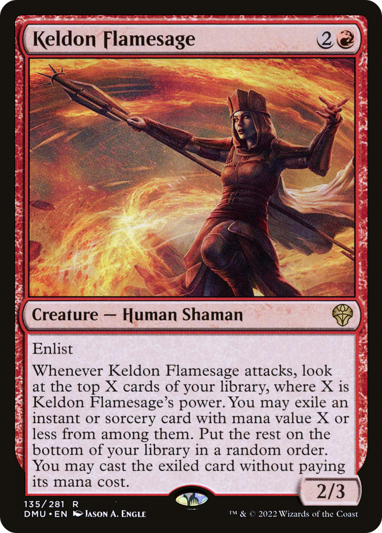 Keldon Flamesage (135) [Dominaria United] foil - Deck Out Gaming