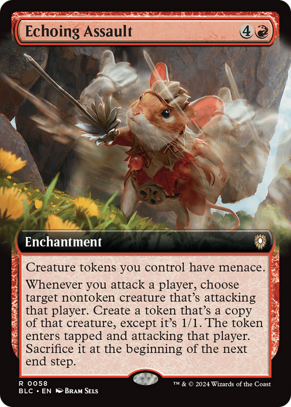 Echoing Assault (Extended Art) (58) [Bloomburrow Commander] - Deck Out Gaming