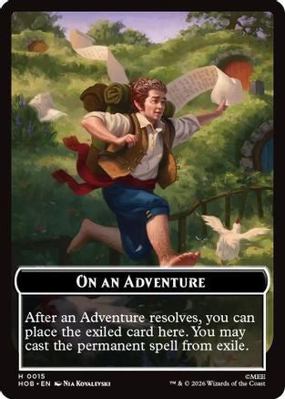 On an Adventure // Enduring Story Double Sided Token (15) [The Hobbit]