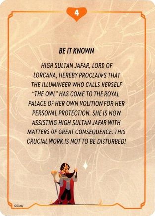 Reign of Jafar Lore Card (4 of 19)  [Reign of Jafar]