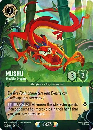 Mushu - Stealthy Dragon (12) [D23 Promos] Holofoil-1
