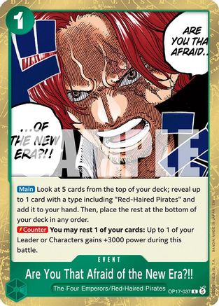 Are You That Afraid of the New Era?! (OP17-037) [The World's Strongest Warriors] Foil-1
