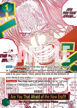 Are You That Afraid of the New Era?! (Alternate Art) (OP17-037) [The World's Strongest Warriors] Foil