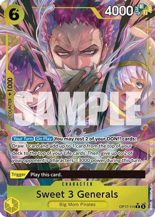 Sweet 3 Generals (Alternate Art) (OP17-114) [The World's Strongest Warriors] Foil