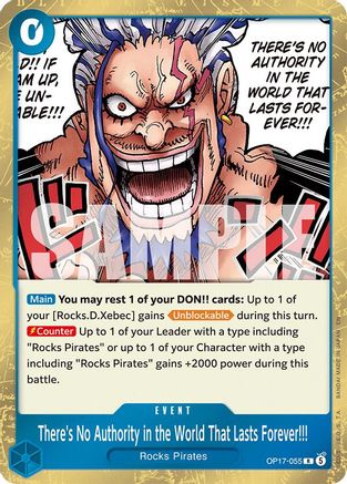 There's No Authority in the World That Lasts Forever!!! (OP17-055) [The World's Strongest Warriors] Foil-1