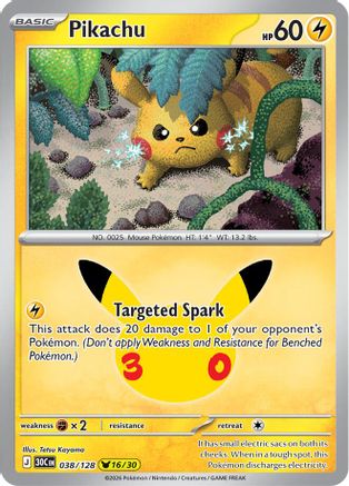 Pikachu - 038/128 (38) [ME: 30th Celebration] Holofoil-1
