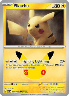 Pikachu - 049/128 (49) [ME: 30th Celebration] Holofoil-1