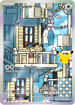 Meowth - 144/128 (144) [ME: 30th Celebration] Holofoil-1