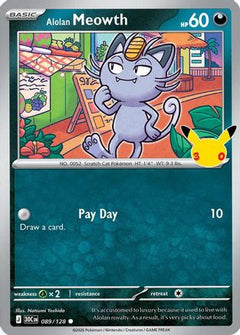 Alolan Meowth - 089/128 (89) [ME: 30th Celebration] Holofoil-1