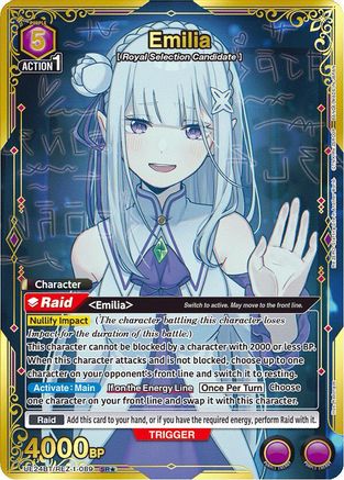 Emilia (089) (SR*) (UE24BT/REZ-1-089) [UE24BT: Re:ZERO -Starting Life in Another World-] Foil-1