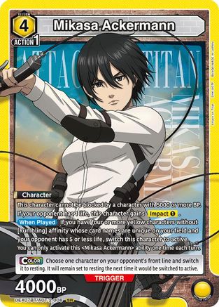 Mikasa Ackermann (008) (UEX07BT/AOT-2-008) [UEX07BT: Attack on Titan Vol. 2] Foil