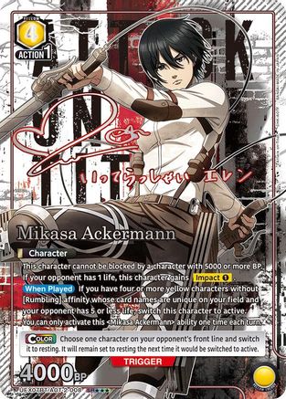 Mikasa Ackermann (008) (SR***) (UEX07BT/AOT-2-008) [UEX07BT: Attack on Titan Vol. 2] Foil