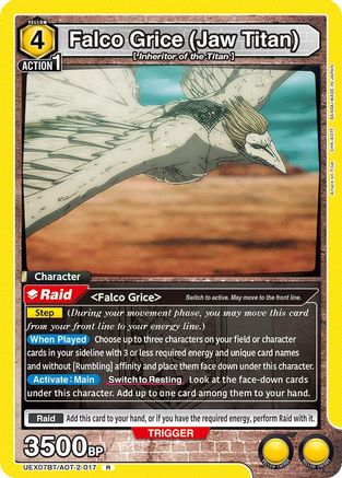 Falco Grice (Jaw Titan) (UEX07BT/AOT-2-017) [UEX07BT: Attack on Titan Vol. 2] Foil
