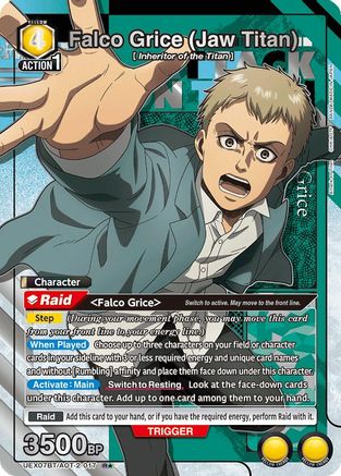 Falco Grice (Jaw Titan) (R*) (UEX07BT/AOT-2-017) [UEX07BT: Attack on Titan Vol. 2] Foil