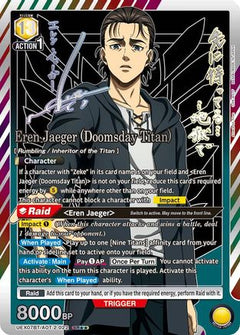 Eren Jaeger (Doomsday Titan) (SR**) (UEX07BT/AOT-2-022) [UEX07BT: Attack on Titan Vol. 2] Foil-1