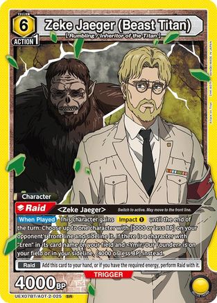 Zeke Jaeger (Beast Titan) (025) (UEX07BT/AOT-2-025) [UEX07BT: Attack on Titan Vol. 2] Foil-1
