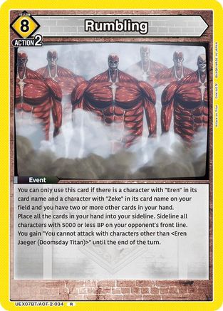Rumbling (UEX07BT/AOT-2-034) [UEX07BT: Attack on Titan Vol. 2] Foil-1