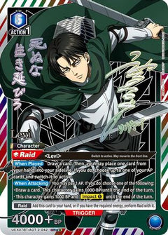 Levi (042) (SR**) (UEX07BT/AOT-2-042) [UEX07BT: Attack on Titan Vol. 2] Foil-1