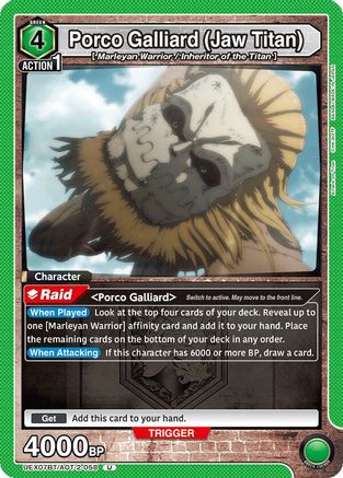 Porco Galliard (Jaw Titan) (UEX07BT/AOT-2-058) [UEX07BT: Attack on Titan Vol. 2]