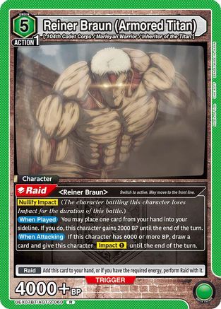Reiner Braun (Armored Titan) (060) (UEX07BT/AOT-2-060) [UEX07BT: Attack on Titan Vol. 2] Foil-1