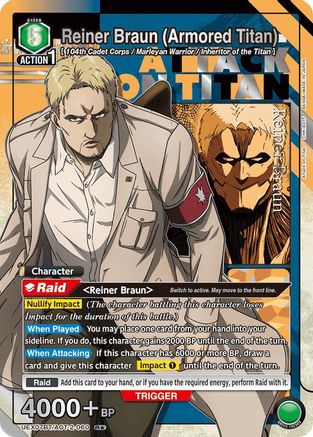 Reiner Braun (Armored Titan) (060) (R*) (UEX07BT/AOT-2-060) [UEX07BT: Attack on Titan Vol. 2] Foil-1