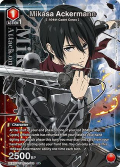 Mikasa Ackermann (066) (U*) (UEX07BT/AOT-2-066) [UEX07BT: Attack on Titan Vol. 2] Foil-1