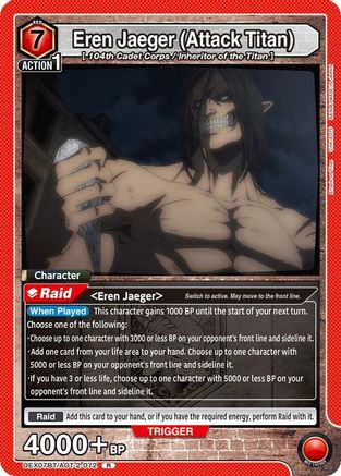 Eren Jaeger (Attack Titan) (UEX07BT/AOT-2-072) [UEX07BT: Attack on Titan Vol. 2] Foil-1
