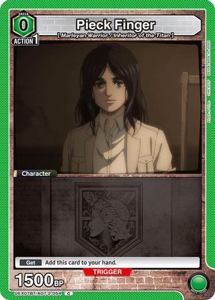 Pieck Finger (054) (Box Topper Foil) (UEX07BT/AOT-2-054) [UEX07BT: Attack on Titan Vol. 2] Foil-1