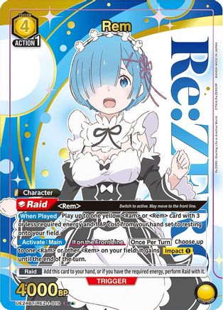 Rem (019) (Box Topper Gold Foil) (UE24BT/REZ-1-019) [UE24BT: Re:ZERO -Starting Life in Another World-] Foil