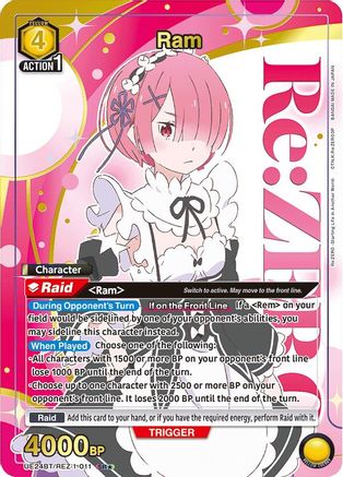 Ram (011) (Box Topper Gold Foil) (UE24BT/REZ-1-011) [UE24BT: Re:ZERO -Starting Life in Another World-] Foil-1