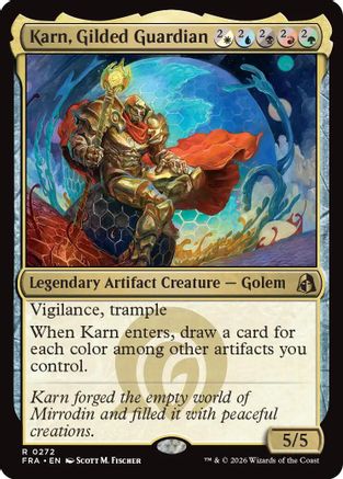 Karn, Gilded Guardian (272) [Reality Fracture] foil