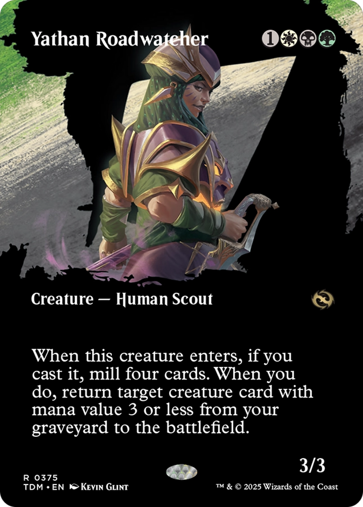 Yathan Roadwatcher (Borderless) (375) [Tarkir: Dragonstorm] foil - Deck Out Gaming