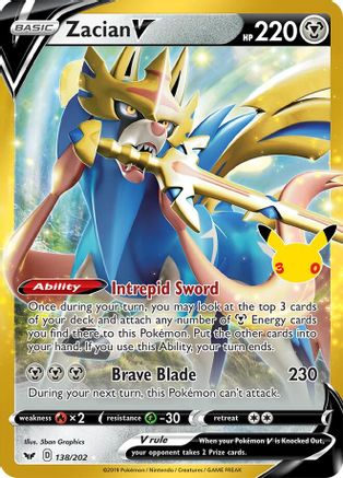Zacian V (138) [ME: 30th Celebration Classic Collection] Holofoil-1