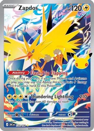 Zapdos - 133/128 (133) [ME: 30th Celebration] Holofoil-1