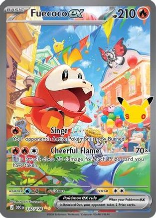 Fuecoco ex - 147/128 (147) [ME: 30th Celebration] Holofoil-1