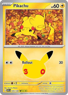 Pikachu - 035/128 (35) [ME: 30th Celebration] Holofoil-1