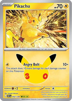 Pikachu - 052/128 (52) [ME: 30th Celebration] Holofoil-1