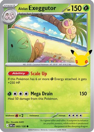 Alolan Exeggutor - 002/128 (2) [ME: 30th Celebration] Holofoil-1